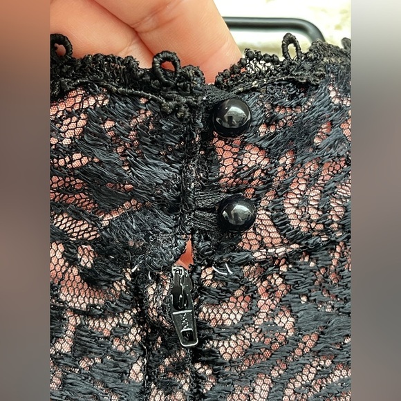 jessica mcclintock Cheongsam style size 4  lace maxi dress - Picture 12 of 16